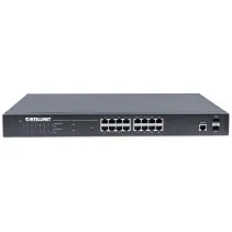 Switch zarządzalny 16x RJ45 Gigabit PoE+ 374W, 2x SFP