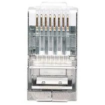 Wtyk RJ45 8P/8C Cat5e STP, linka/drut, linia PRO, 100 szt