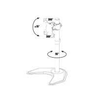 Techly 027538 Noga do monitora 13-27" obrotowa - B2B Netinet