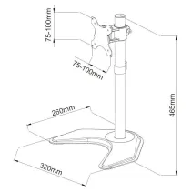 Techly 027538 Noga do monitora 13-27" obrotowa - B2B Netinet