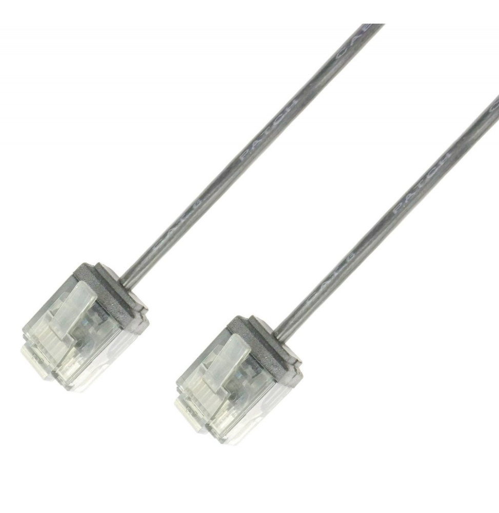 Patchcord utp 2M C6 slim szary