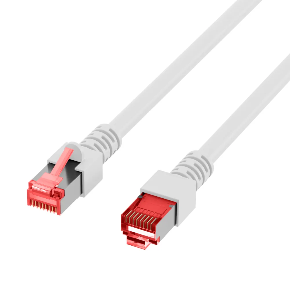 Patchcord Cat6 SFTP 1M 100% Cu szary