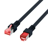 Patchcord Cat6 SFTP 1M 100% Cu czarny