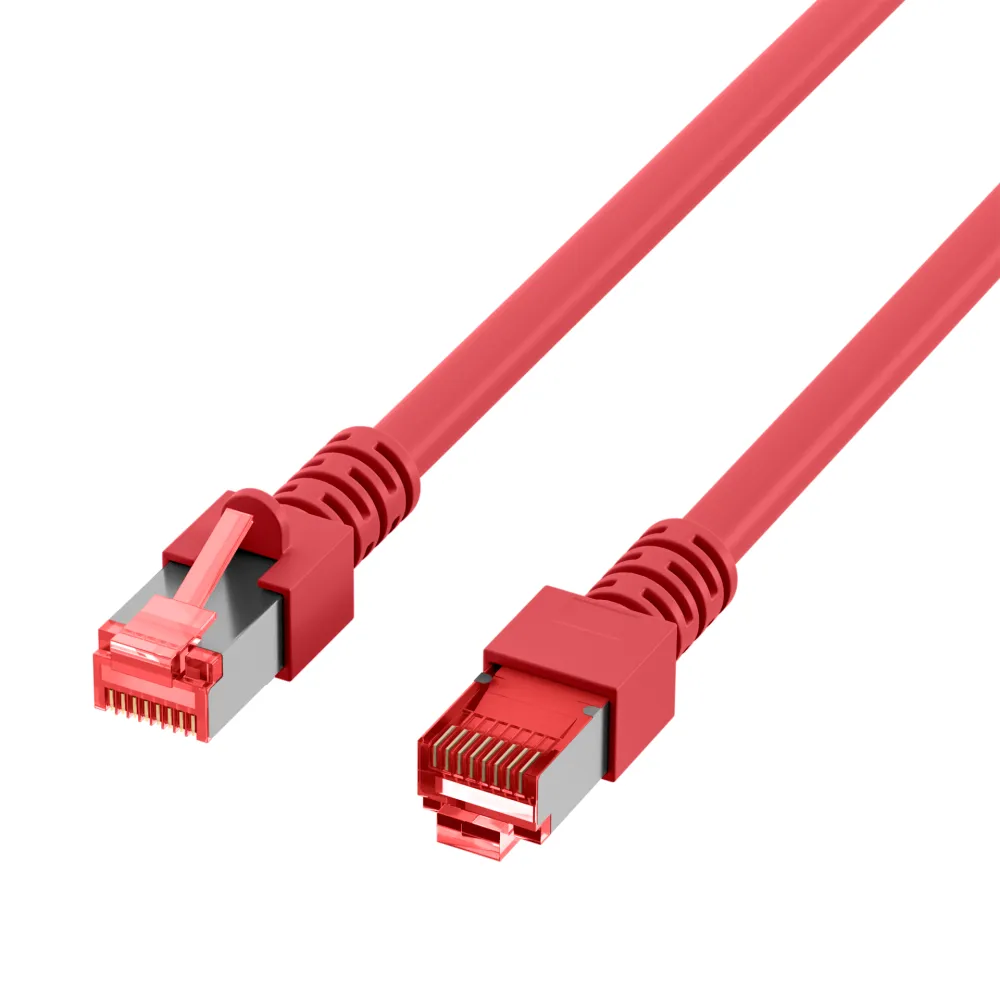 Patchcord Cat6 SFTP 1M 100% Cu czerwony
