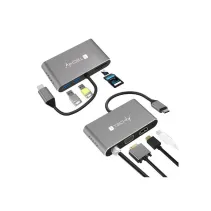 Adapter USB-C na HDMI/VGA/RJ45/USB-C PD/USB-A 3.0/MicroSD