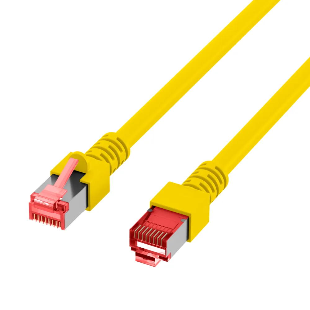 Patchcord Cat6 SFTP 3M 100% Cu żółty
