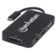 Adapter multiport USB-C 3.1 na HDMI/DP/DVI/VGA 4K60Hz M/F