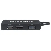 Adapter multiport USB-C 3.1 na HDMI/DP/DVI/VGA 4K60Hz M/F