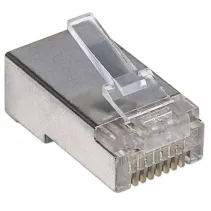 Wtyk RJ45 8P/8C Cat5e STP, drut, 100 szt