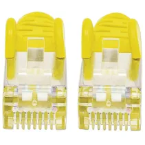 Patchcord Cat6a SFTP 0,5M 100% Cu żółty