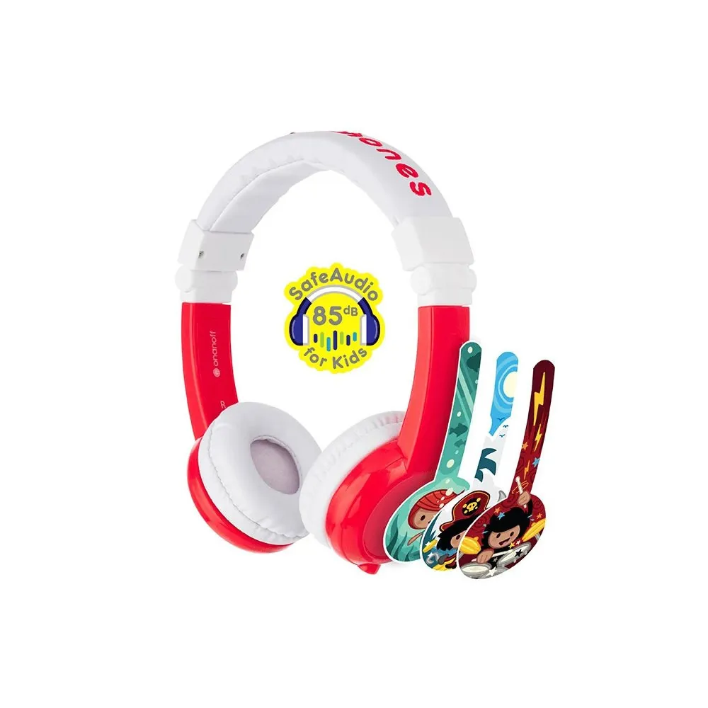 Słuchawki dla dzieci 3+ 85dB z mikrofonem Explore czerwone