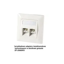 Obudowa gniazda na 2 adaptery światłowodowe SC/LC podtynkowa