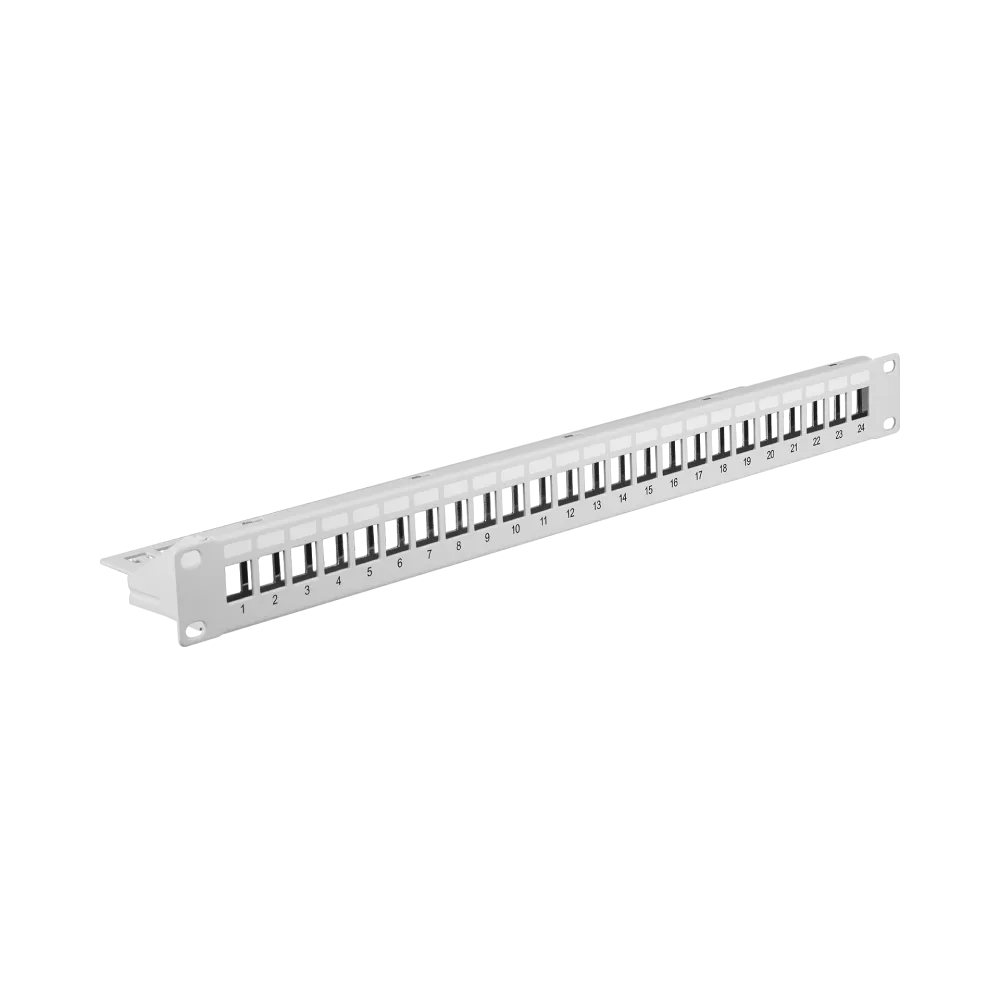 Patch panel 24P keystone szary