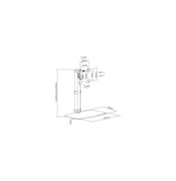 Ramię biurko lcd 27' stand bia