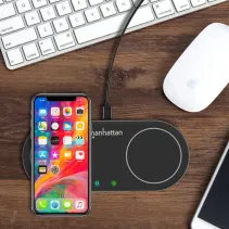 Manhattan 102209 Dualna ładowarka indukcujna Fast Qi 30W