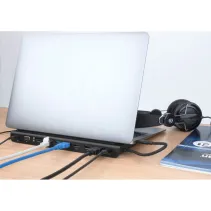 Stacja dokująca USB-C na HDMI/DP/VGA/USB/RJ45/USB-C PD 11w1