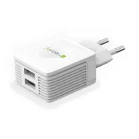 Techly 102932 Sieciowa ładowarka 2x USB 5V 2.1A 10W