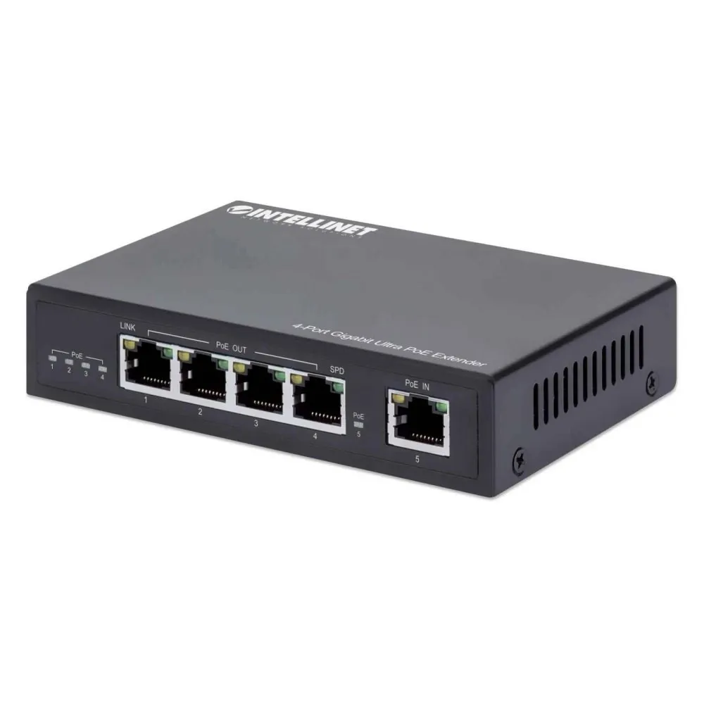 Extender Ultra PoE Gigabit, 4x RJ45 90W, do 200m