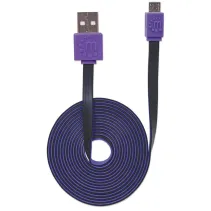 Kabel USB 2.0 USB-A na USB-MicroB M/M płaski 1m