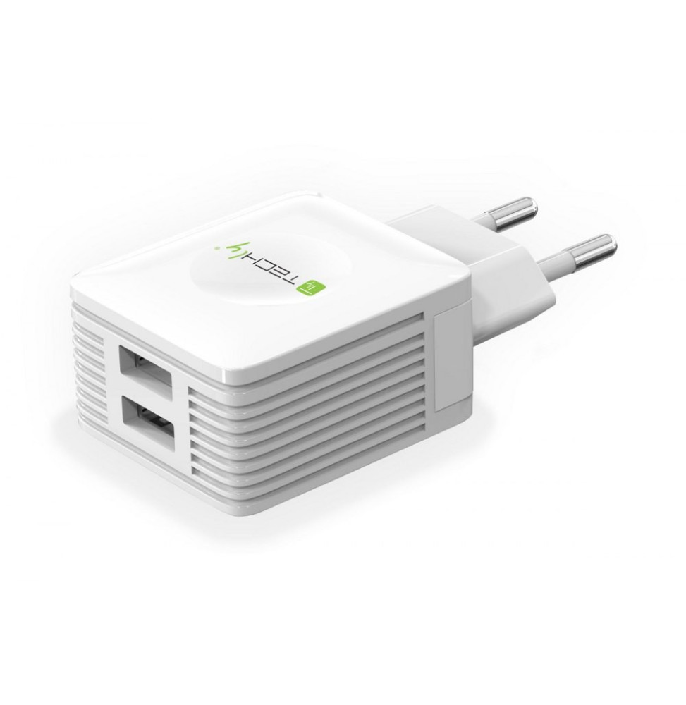 Techly 102932 Sieciowa ładowarka 2x USB 5V 2.1A 10W