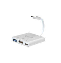 Adapter multiport USB-C na HDMI/USB-A 3.0/USB-C PD