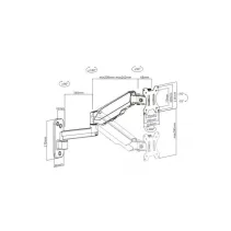 Techly 102864 Wieszak do LED/LCD 17-32" sprężyna gazowa - B2B Netinet