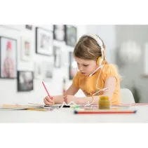 Słuchawki gamingowe dla dzieci 3+, 85dB Galaxy żółte