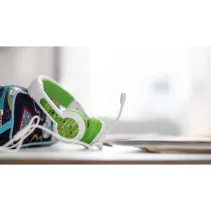 Słuchawki dla dzieci 3+ 85dB z mikrofonem School+, zielone