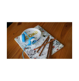 Słuchawki dzieci 3+ 85dB z mikrofonem StudyBuddy niebieskie