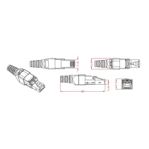 Wtyk RJ45 samozaciskowy C6A
