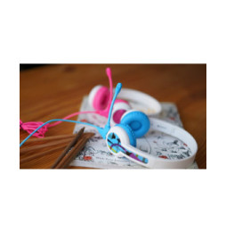 Słuchawki dzieci 3+ 85dB z mikrofonem StudyBuddy niebieskie