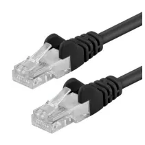Patchcord Cat5e UTP 1,5m 100% CU czarny