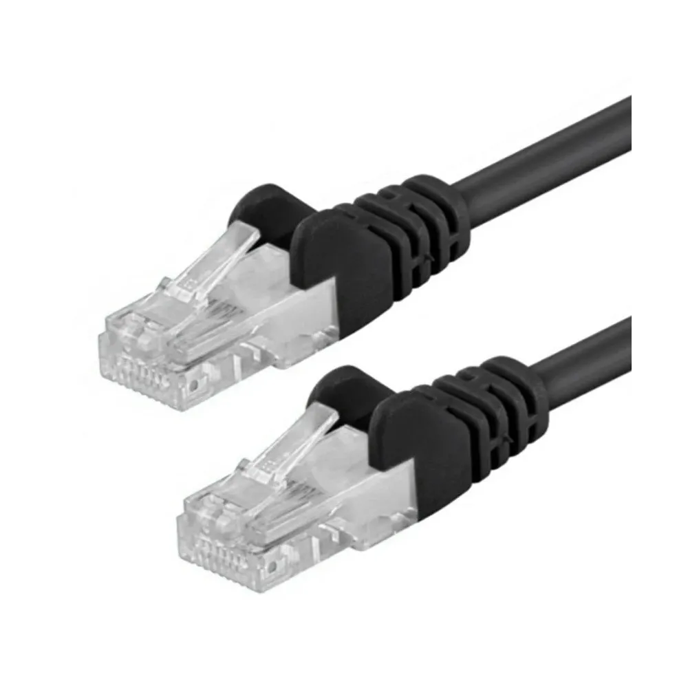 Patchcord Cat5e UTP 1,5m 100% CU czarny