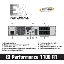 Zasilacz awaryjny UPS E3 Performance 1100 RT, 1100VA, 990W, 8x C13