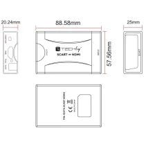 Techly 361926 Konwerter AV EURO Scart na HDMI 1080p