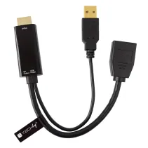Adapter HDMI z zasilaniem USB na DisplayPort 4K*30Hz M/F