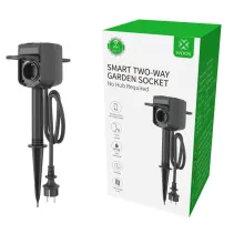 Smart gniazdo podwójne sterowane Wi-Fi, zewnętrzne IP44