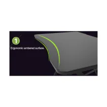Techly 108460 Karbonowe biurko do gamingu czarne - B2B Netinet