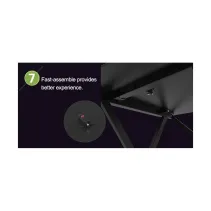 Techly 108460 Karbonowe biurko do gamingu czarne - B2B Netinet