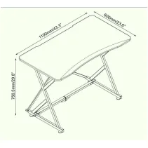Techly 108460 Karbonowe biurko do gamingu czarne - B2B Netinet