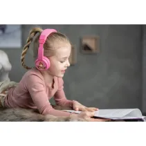 Słuchawki Bluetooth dla dzieci 75/85/94dB Play+, różowe