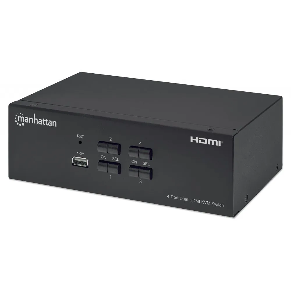 Manhattan 153539 Przełącznik KVM 4x1 HDMI/USB 4K*30Hz