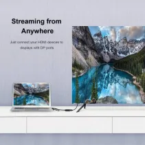 Adapter HDMI z zasilaniem USB na DisplayPort 4K*60Hz M/F