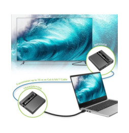Extender HDMI 1.3 1080p60Hz do 70m po skrętce Kat6 IR