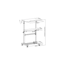 Techly 102840 Biurko ergonomiczne do pracy stojącej - B2B Netinet