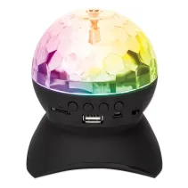 Kula disco LED z głośnikiem Bluetooth, MP3 USB, Radio