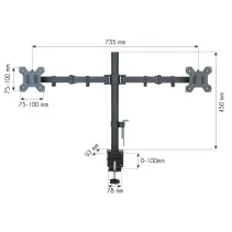Techly 027514 Uchwyt na 2 monitory 13-27" obrotowy - B2B Netinet