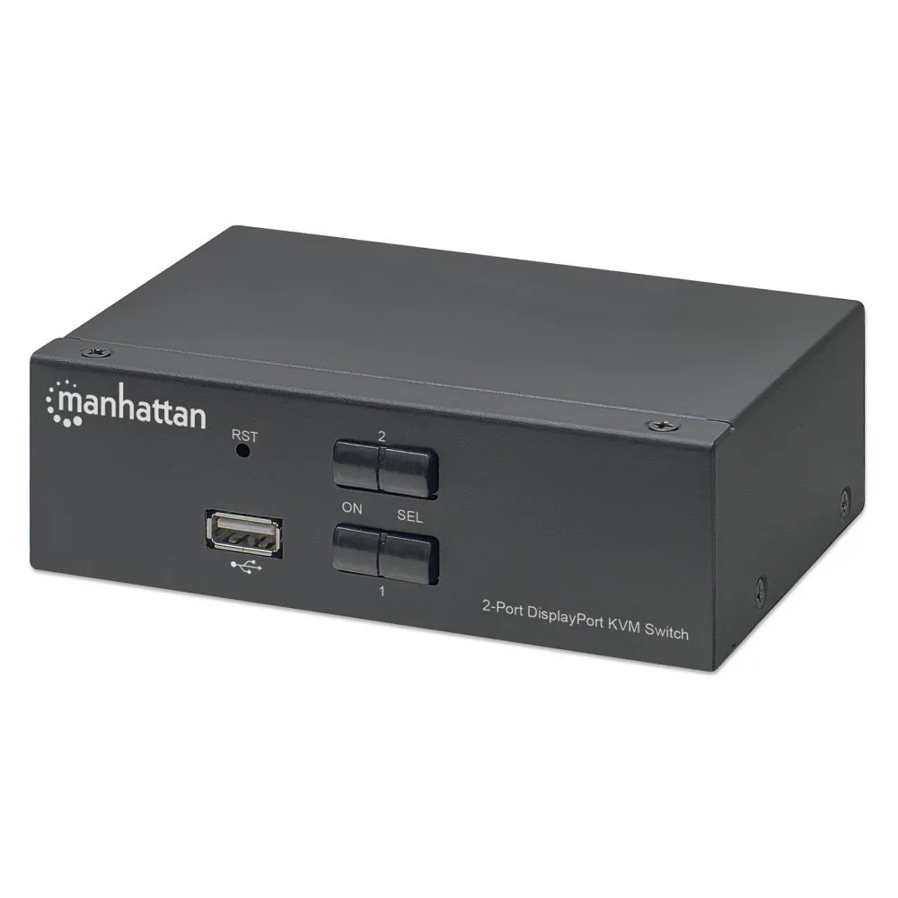 Manhattan 153546 Przełącznik KVM 2x1 DisplayPort/USB