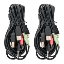 Manhattan 153546 Przełącznik KVM 2x1 DisplayPort/USB