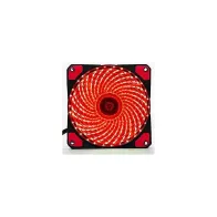 Wentylator 12x12cm świecący 33xLED czerwony
